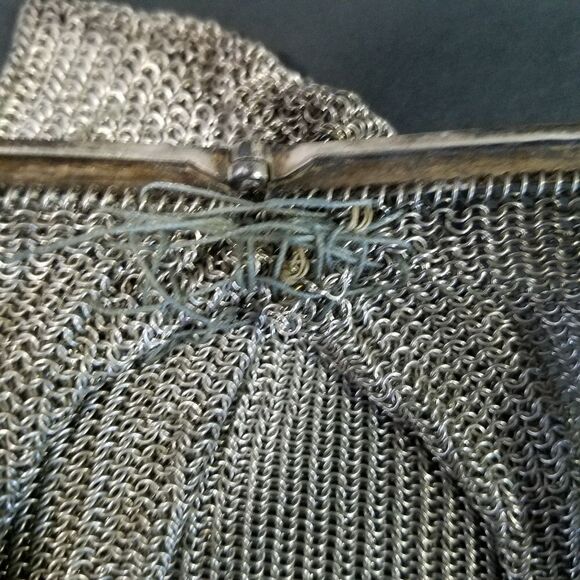 Vintage German Silver Soldered Mesh Evening Hand Bag - Picture 12 of 15